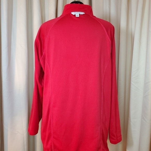 0101. Great Northwest Pullover with Pockets in a Lighter Fleece in RED~ 1X - Picture 9 of 12